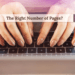 Choosing Number of Pages for a Website
